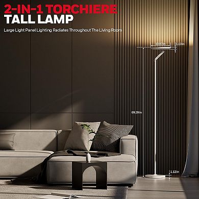 HONEYWELL Floor Lamps with Remote Control Standing Ambient Floor Lamp Modern Tall Lamp