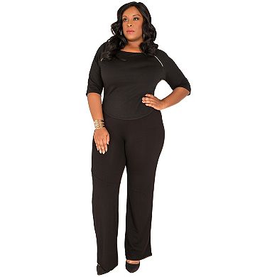 Plus Size Curvy Women's Short Sleeve Shirt Zipper Shoulders