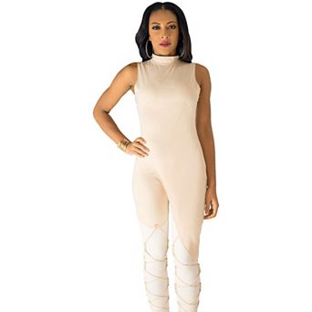 Curvy Women's Asymmetrical Sleeveless Mock Turtleneck Tunic