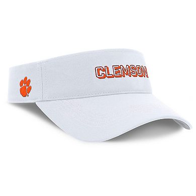 Men's Nike White Clemson Tigers 2025 On-Field Gameday Performance Ace Adjustable Visor