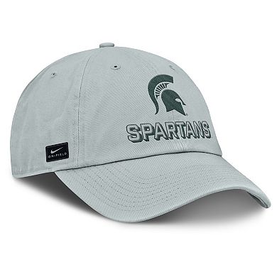 Men's Nike Gray Michigan State Spartans 2025 On-Field Club Adjustable Hat