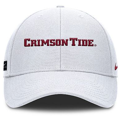 Men's Nike White Alabama Crimson Tide 2025 On-Field Rise Performance Adjustable Hat