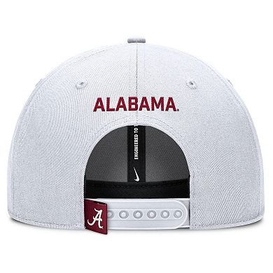 Men's Nike White Alabama Crimson Tide 2025 On-Field Rise Performance Adjustable Hat