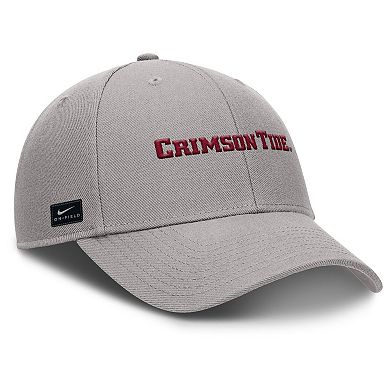 Men's Nike Gray Alabama Crimson Tide 2025 On-Field Rise Performance Adjustable Hat