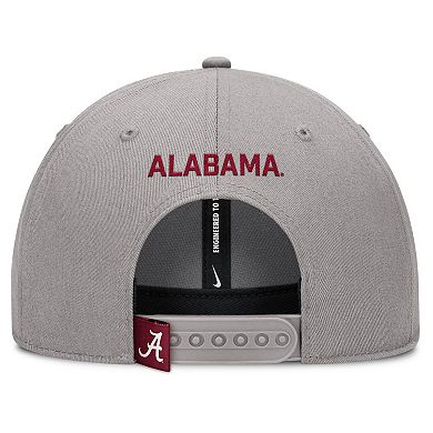 Men's Nike Gray Alabama Crimson Tide 2025 On-Field Rise Performance Adjustable Hat