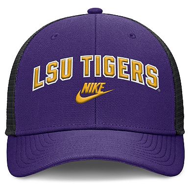 Men's Nike Purple/Black LSU Tigers Legacy Arch Rise Performance Trucker Adjustable Hat