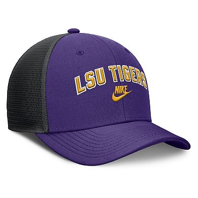 Men's Nike Purple/Black LSU Tigers Legacy Arch Rise Performance Trucker Adjustable Hat