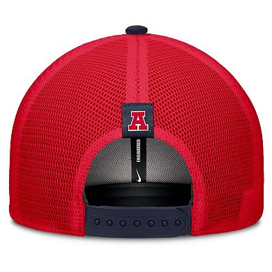 Men's Nike Navy/Red Arizona Wildcats Legacy Arch Rise Performance Trucker Adjustable Hat