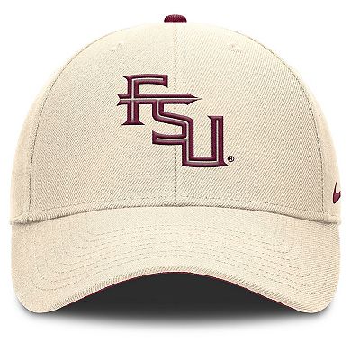 Men's Nike Natural Florida State Seminoles Rise Primetime Performance Trucker Adjustable Hat