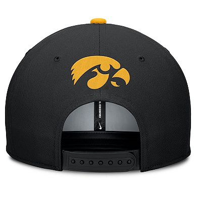 Men's Nike Black Iowa Hawkeyes 2025 On-Field Pro Performance Adjustable Hat