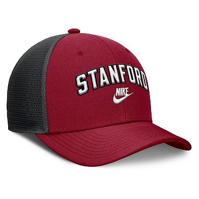 Men's Nike Cardinal/Black Stanford Cardinal Legacy Arch Rise Performance Trucker Adjustable Hat