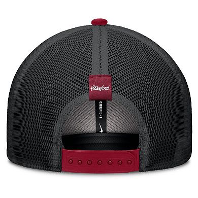 Men's Nike Cardinal/Black Stanford Cardinal Legacy Arch Rise Performance Trucker Adjustable Hat