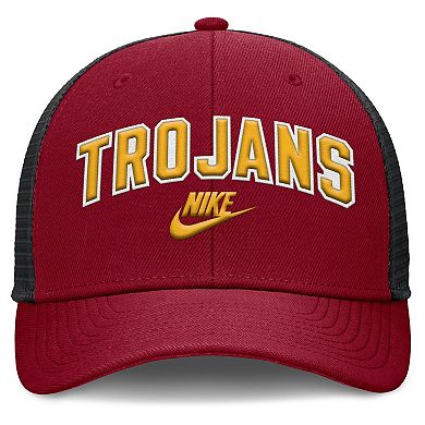 Men's Nike Cardinal/Black USC Trojans Legacy Arch Rise Performance Trucker Adjustable Hat