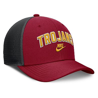 Men's Nike Cardinal/Black USC Trojans Legacy Arch Rise Performance Trucker Adjustable Hat