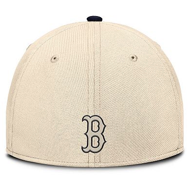 Men's Nike Natural/Navy Boston Red Sox Statement Rise Performance Flex Hat