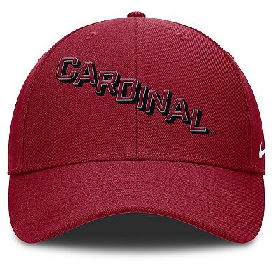 Men's Nike Cardinal Stanford Cardinal Slanted Primetime Rise Performance Adjustable Hat