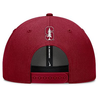 Men's Nike Cardinal Stanford Cardinal Slanted Primetime Rise Performance Adjustable Hat