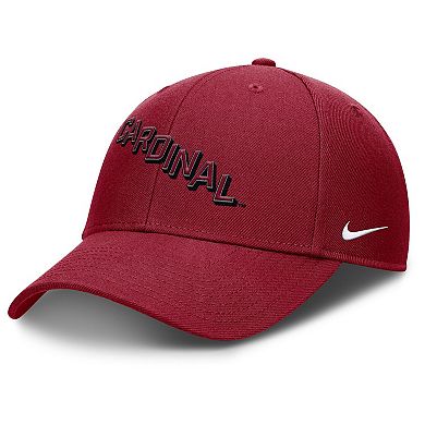 Men's Nike Cardinal Stanford Cardinal Slanted Primetime Rise Performance Adjustable Hat