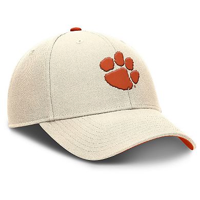 Men's Nike Natural Clemson Tigers Rise Primetime Performance Trucker Adjustable Hat