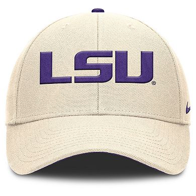 Men's Nike Natural LSU Tigers Rise Primetime Performance Trucker Adjustable Hat