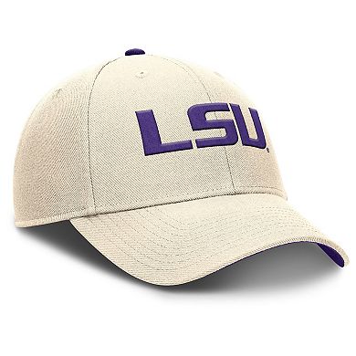 Men's Nike Natural LSU Tigers Rise Primetime Performance Trucker Adjustable Hat