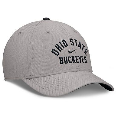 Men's Nike Gray Ohio State Buckeyes Rise Prep Performance Flex Hat