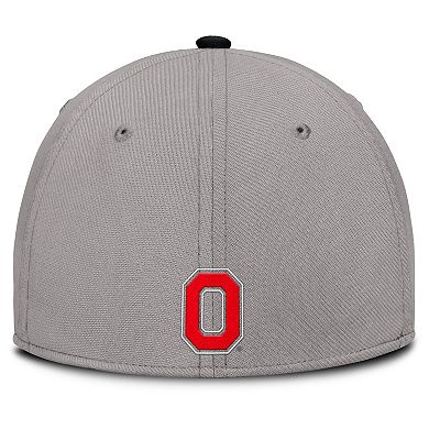 Men's Nike Gray Ohio State Buckeyes Rise Prep Performance Flex Hat