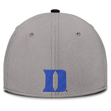 Men's Nike Gray Duke Blue Devils Rise Prep Performance Flex Hat