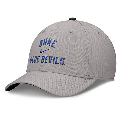 Men's Nike Gray Duke Blue Devils Rise Prep Performance Flex Hat