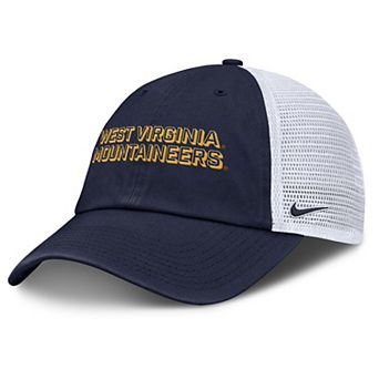 Men's Nike Navy West Virginia Mountaineers 2025 Gameday On-Field Club Adjustable Trucker Hat