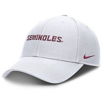 Men's Nike White Florida State Seminoles 2025 On-Field Rise Performance Adjustable Hat