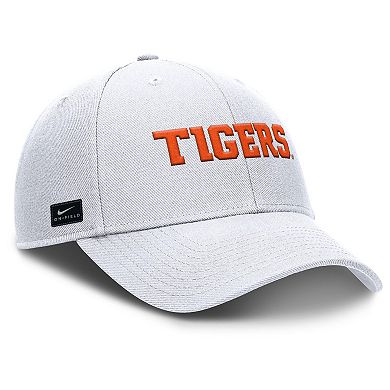 Men's Nike White Clemson Tigers 2025 On-Field Rise Performance Adjustable Hat