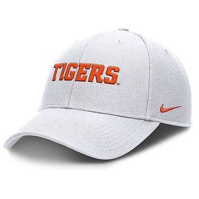 Men's Nike White Clemson Tigers 2025 On-Field Rise Performance Adjustable Hat
