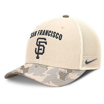 Men's Nike Natural San Francisco Giants Camo Natural Pack Rise Adjustable Trucker Hat