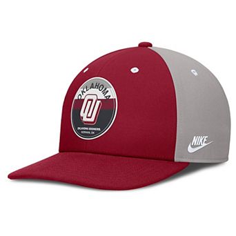 Men's Nike Crimson/Gray Oklahoma Sooners Prep Pro Performance Snapback Hat