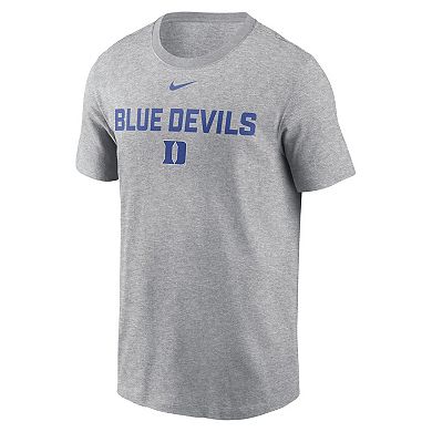 Men's Nike Heather Gray Duke Blue Devils Campus 2-Hit T-Shirt