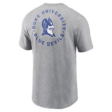 Men's Nike Heather Gray Duke Blue Devils Campus 2-Hit T-Shirt