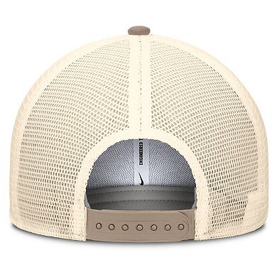 Men's Nike Natural Miami Marlins Camo Natural Pack Rise Adjustable Trucker Hat