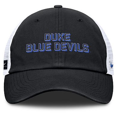 Men's Nike Black Duke Blue Devils 2025 Gameday On-Field Club Adjustable Trucker Hat