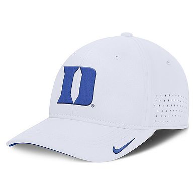 Men's Nike White Duke Blue Devils 2025 On-Field Gameday Performance Flex Hat