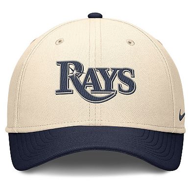 Men's Nike Natural/Navy Tampa Bay Rays Statement Rise Performance Flex Hat