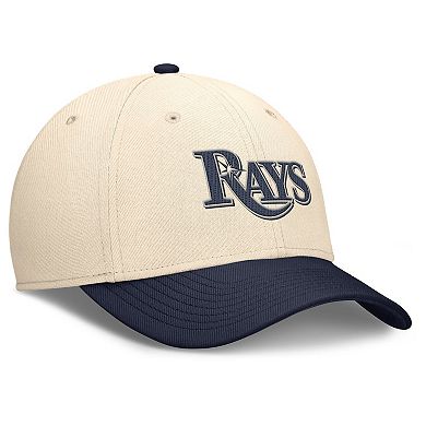 Men's Nike Natural/Navy Tampa Bay Rays Statement Rise Performance Flex Hat
