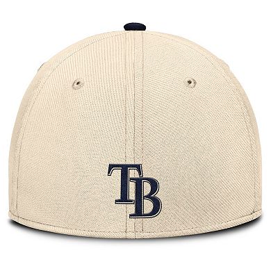 Men's Nike Natural/Navy Tampa Bay Rays Statement Rise Performance Flex Hat