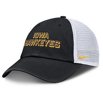 Men's Nike Black Iowa Hawkeyes 2025 Gameday On-Field Club Adjustable Trucker Hat