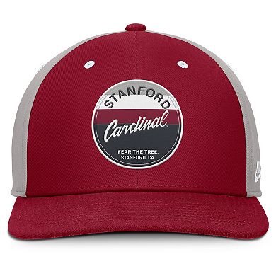 Men's Nike Cardinal/Gray Stanford Cardinal Prep Pro Performance Snapback Hat