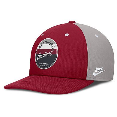 Men's Nike Cardinal/Gray Stanford Cardinal Prep Pro Performance Snapback Hat