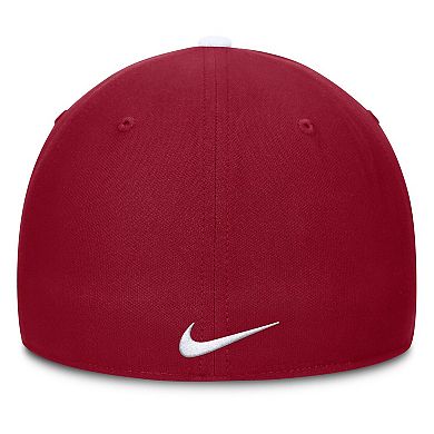Men's Nike White/Crimson Alabama Crimson Tide 2025 Sideline Rise Local Performance Flex Hat