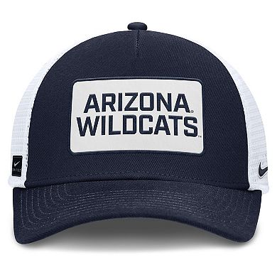 Men's Nike Navy/White Arizona Wildcats 2025 On-Field Rise Patch Trucker Adjustable Hat