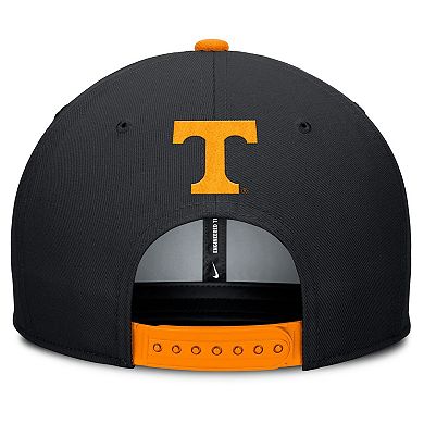 Men's Nike Black/Tennessee Orange Tennessee Volunteers 2025 Sideline Campus Pro Local Snapback Hat