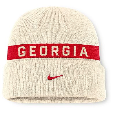 Men's Nike Natural Georgia Bulldogs Peak Primetime Utility Cuffed Knit Hat
